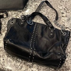 Michael Kors black studded bag